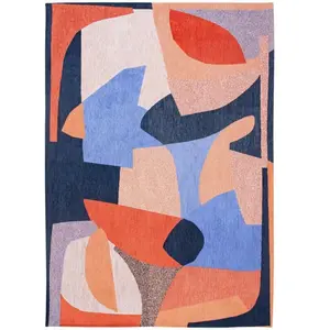 Tapis salon et chambre moderne tissé plat 240x340 cm Multicolore