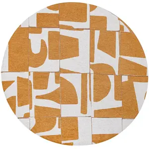Comparateur de prix : Tapis salon et chambre tissé plat Diam 140 cm Jaune