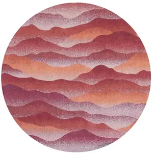 Comparateur de prix : Tapis salon et chambre tissé plat Diam 240 cm Rouge