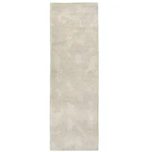 Tapis salon et chambre tissé plat 080x250 cm Beige pas cher