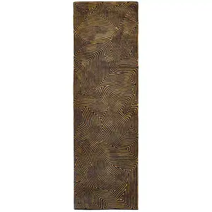 Tapis salon et chambre tissé plat 080x250 cm Marron pas cher