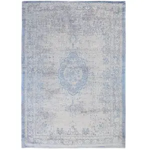 Non communiqué Tapis Louis De Poortere Medallion Design Jean Gris 140 X 200cm pas cher
