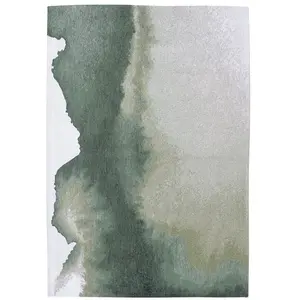 Tapis salon et chambre tissé plat GREEN MIRAGE 280 x 390 cm