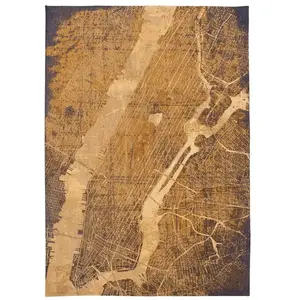Comparateur de prix : Tapis salon et chambre tissé plat GOLD CITY 140 x 200 cm