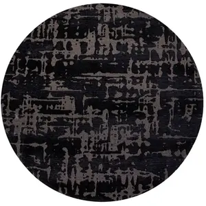 Comparateur de prix : Non communiqué Tapis Louis De Poortere Baobab Design Eau Noire Rond 240 Cm