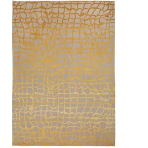 Non communiqué Tapis Louis De Poortere Dedalo Design Scarabée Jaune 140 X 200cm pas cher