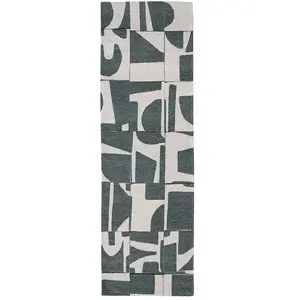 Tapis salon et chambre tissé plat 080x250 cm Vert