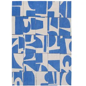 Comparateur de prix : Tapis salon et chambre tissé plat BELL FLOWER 170 x 240 cm