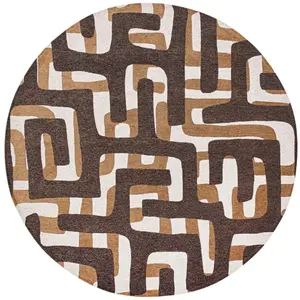 Non communiqué Tapis Louis De Poortere Craft Marron 140x140 pas cher