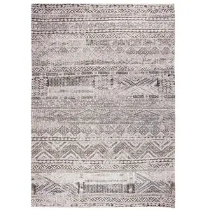 Non communiqué Tapis Louis De Poortere Kilim Design Médine Blanc 140 X 200cm pas cher