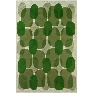 Comparateur de prix : Novatrend Tapis de salon moderne tissé plat vert 200x280 cm