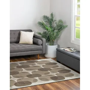 Novatrend Tapis Cafe Gris 170x240cm pas cher
