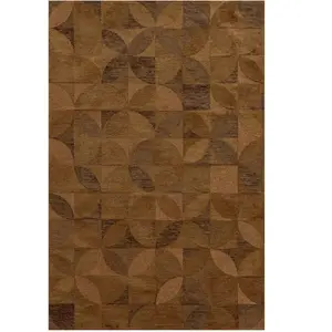 Comparateur de prix : Novatrend Tapis de salon moderne tissé plat marron 240x340 cm