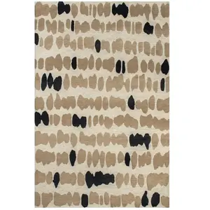 Tapis salon et chambre tissé plat 170x240 cm Beige pas cher