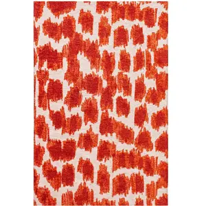 Comparateur de prix : BENEFFITO Tapis de salon moderne tissé plat orange 170x240 cm