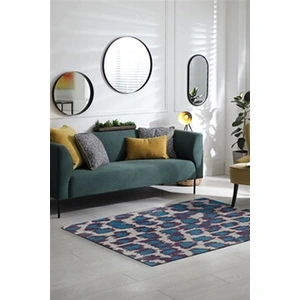 Beneffito Tapis Ikat Bleu Duck 170x240cm pas cher