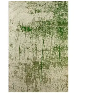 Tapis salon et chambre tissé plat 170x240 cm Vert pas cher