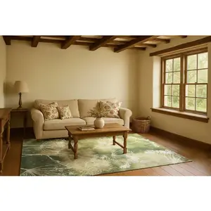 Tapis salon et chambre tissé plat 170x240 cm Vert pas cher