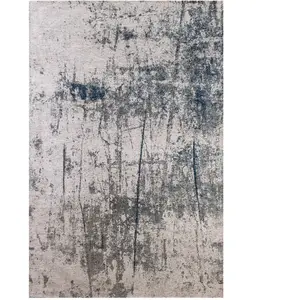 Tapis salon et chambre tissé plat 140x200 cm  Bleu