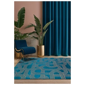 Non communiqué Tapis Beneffito Disco Bleu_vert 170x240cm pas cher