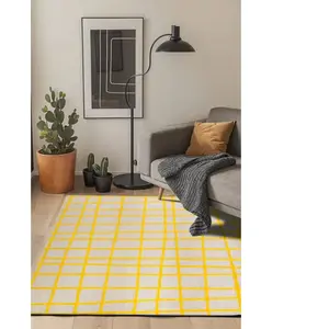 Non communiqué Tapis Beneffito Caro Jaune 170x240cm pas cher