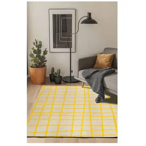 Non communiqué Tapis Beneffito Caro Jaune 140x200cm pas cher