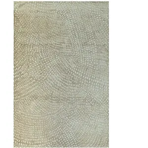 Tapis salon et chambre moderne tissé plat 140x200 cm Beige pas cher