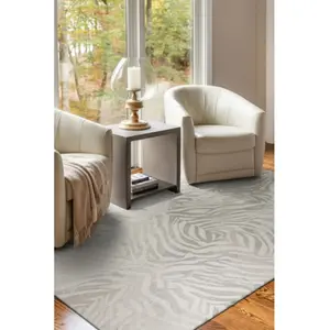 Comparateur de prix : Non communiqué Tapis Beneffito Zebra Blanc 170x240cm
