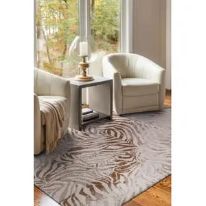 Comparateur de prix : Non communiqué Tapis Beneffito Zebra Marron 170x240cm