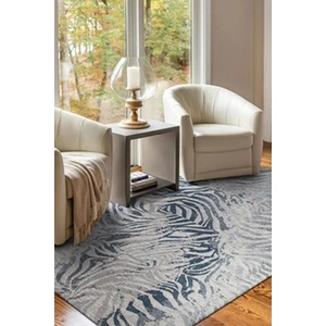 Non communiqué Tapis Beneffito Zebra Bleu 200x280cm pas cher