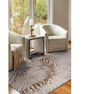 Comparateur de prix : Non communiqué Tapis Beneffito Zebra Marron 140x200cm
