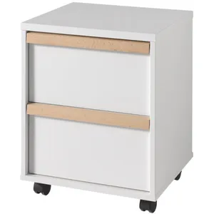Comparateur de prix : Caisson bureau blanc - VIPACK - London - 2 tiroirs - roulettes