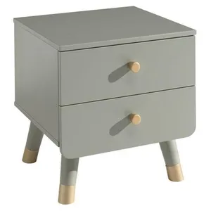 Comparateur de prix : Table de chevet - Vipack - Billy - Vert olive - 2 tiroirs - Style scandinave