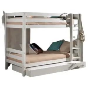 Comparateur de prix : vipack Lit superposé blanc avec lit gigogne PICOSB16RB14