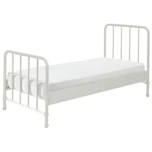 Comparateur de prix : Vipack Vipack Lit Simple En Mtal Blanc Mat Bronxx 90x200cm