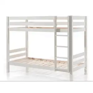 Comparateur de prix : Lit Superposé 90x200 Hauteur 160 cm Sommier Inclus Vipack Pino - Blanc