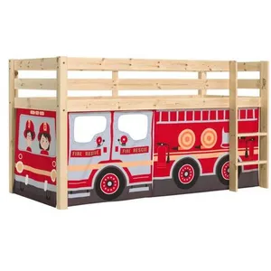 Lit mi-hauteur - VIPACK - Pino - Bois - Marron - Sommier inclus
