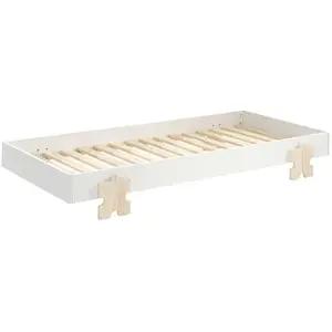 Vipack Lit Modulo Puzzle Blanc Empilable 90x200 L 203,6 x Lg 93,8 x H 27,5 cm