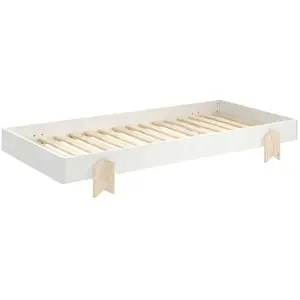 vipack Lit Modulo Arrow Blanc Empilable 90x200 L 203,6 x Lg 93,8 x H 27,5 cm