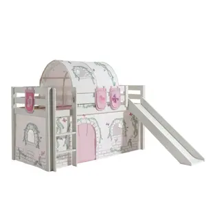 VIPACK Bed, Pine, White, 90 x 200 cm