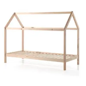 Comparateur de prix : Lit cabane Dallas 1 90x200 - Vipack - Bois massif - Marron - Enfant