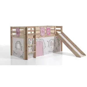 VIPACK Bed, Pine, Natural, 90 x 200 cm