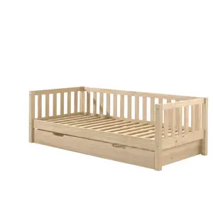 Comparateur de prix : Lit banquette 90x200 sommier et tiroir de lit inclus Vipack Fritz - Bois