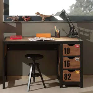 Comparateur de prix : Bureau - VIPACK - Alex en pin massif et MDF - 3 tiroirs - style industriel