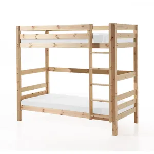 Comparateur de prix : Lit superposé PINO 180cm - 90x200 cm - Bois nature - Marque VIPACK