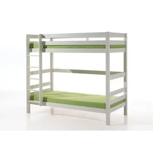 Comparateur de prix : No Name Lit Superposé 90x200 Hauteur 180 cm Sommier Inclus Vipack Pino - Blanc