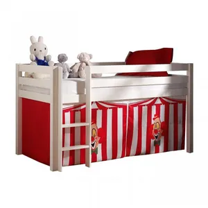 vipack Lit enfant mezzanine + housse Chucky blanc - PINO pas cher