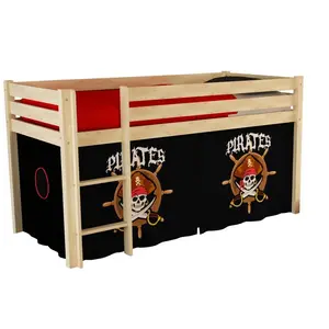 Comparateur de prix : Lit enfant mezzanine Pirates bois - PINO - 140x200 cm - VIPACK