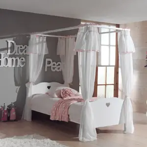 Comparateur de prix : Vipack AMCO30 Amori Lit Baldaquin/Voile Bois Blanc 211 x 96 x 187 cm
