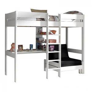 Atlantic Lit Mezzanine 90x200 Sommier Inclus avec Fauteuil Vipack Pino - Blanc